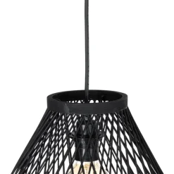 Smart buiten hanglamp zwart rotan 3-lichts incl. 3 Wifi G95 - Calamus