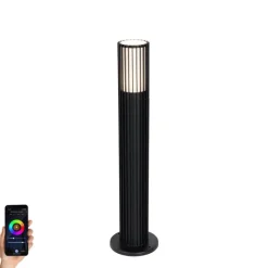 Smart buiten paaltje zwart 50 cm IP44 incl. Wifi G9 - Boris