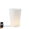 Smart buiten vloerlamp bloempot wit IP65 incl. LED Wifi A60 - Verano