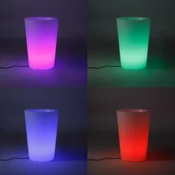 Smart buiten vloerlamp bloempot wit IP65 incl. LED Wifi A60 - Verano