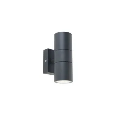 Smart buiten wandlamp donkergrijs IP44 incl. 2 Wifi GU10 - Duo