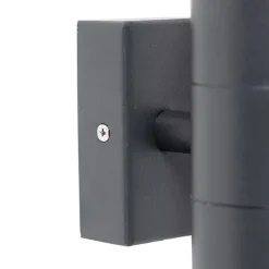 Smart buiten wandlamp donkergrijs IP44 incl. 2 Wifi GU10 - Duo