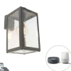 Smart buiten wandlamp grijs incl. Wifi G95- Sutton down