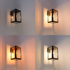 Smart buiten wandlamp grijs incl. Wifi G95- Sutton down