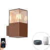 Smart buiten wandlamp roestbruin IP44 incl. Wifi P45 - Denmark