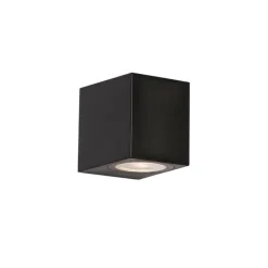 Smart buiten wandlamp zwart kunststof incl. Wifi GU10 50mm - Baleno