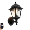 Smart buiten wandlamp zwart IP44 incl. Wifi ST64 - Capital