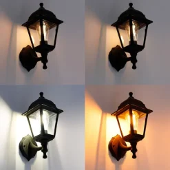 Smart buiten wandlamp zwart IP44 incl. Wifi ST64 - Capital