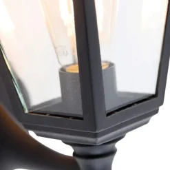 Smart buiten wandlamp zwart IP44 incl. Wifi ST64 - Capital