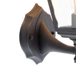 Smart buiten wandlamp zwart IP44 incl. Wifi ST64 - Capital