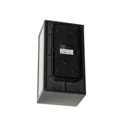 Smart buiten wandlamp zwart met ribbel glas incl. Wifi A60 - Charlois