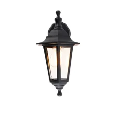 Smart buiten wandlamp zwart IP44 incl. Wifi ST64 - New Haven