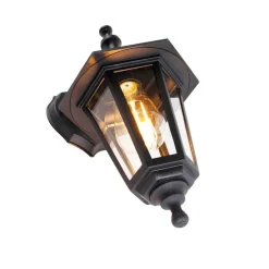 Smart buiten wandlamp zwart IP44 incl. Wifi ST64 - New Haven