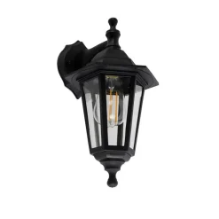 Smart buiten wandlamp zwart IP44 incl. Wifi ST64 - New Haven