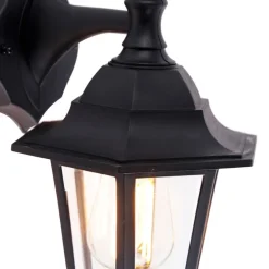 Smart buiten wandlamp zwart IP44 incl. Wifi ST64 - New Haven