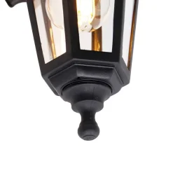 Smart buiten wandlamp zwart IP44 incl. Wifi ST64 - New Haven