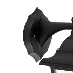 Smart buiten wandlamp zwart IP44 incl. Wifi ST64 - New Haven