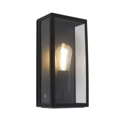 Smart buiten wandlamp zwart incl. WiFi ST64 IP44 - Rotterdam