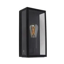 Smart buiten wandlamp zwart incl. WiFi ST64 IP44 - Rotterdam