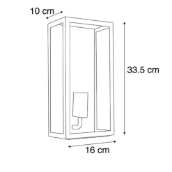 Smart buiten wandlamp zwart incl. WiFi ST64 IP44 - Rotterdam