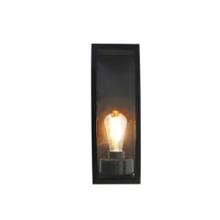 Smart buiten wandlamp zwart met glas incl. Wifi ST64 - Rotterdam Long