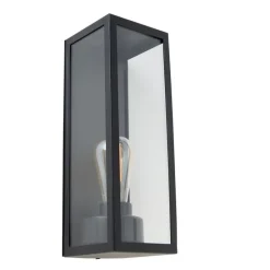 Smart buiten wandlamp zwart met glas incl. Wifi ST64 - Rotterdam Long