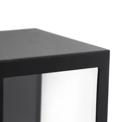 Smart buiten wandlamp zwart met glas incl. Wifi ST64 - Rotterdam Long