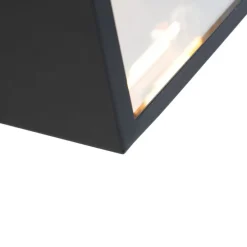 Smart buiten wandlamp zwart met glas incl. Wifi ST64 - Rotterdam Long