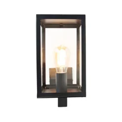 Smart buiten wandlamp zwart met glas 30 cm incl. Wifi ST64 - Rotterdam