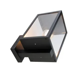 Smart buiten wandlamp zwart met glas 30 cm incl. Wifi ST64 - Rotterdam