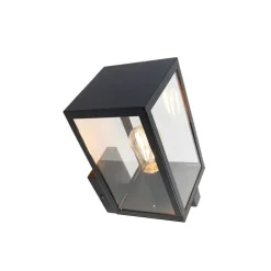 Smart buiten wandlamp zwart met glas 30 cm incl. Wifi ST64 - Rotterdam