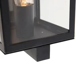 Smart buiten wandlamp zwart met glas 30 cm incl. Wifi ST64 - Rotterdam