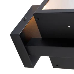 Smart buiten wandlamp zwart met glas 30 cm incl. Wifi ST64 - Rotterdam