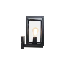 Smart buiten wandlamp zwart met glas 30 cm incl. Wifi ST64 - Rotterdam