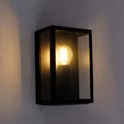 Smart buiten wandlamp zwart 25,5 incl. WiFi A60 IP44 - Rotterdam