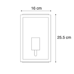 Smart buiten wandlamp zwart 25,5 incl. WiFi A60 IP44 - Rotterdam