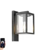 Smart buiten wandlantaarn zwart IP44 incl. Wifi ST64- Charlois