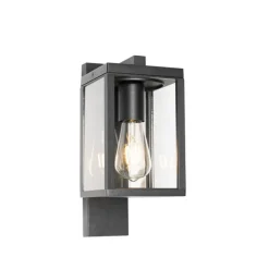 Smart buiten wandlantaarn zwart IP44 incl. Wifi ST64- Charlois