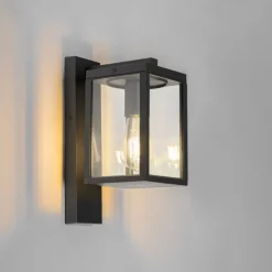 Smart buiten wandlantaarn zwart IP44 incl. Wifi ST64- Charlois