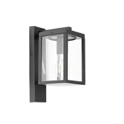 Smart buiten wandlantaarn zwart IP44 incl. Wifi ST64- Charlois