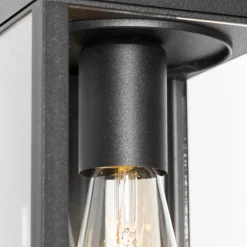 Smart buiten wandlantaarn zwart IP44 incl. Wifi ST64- Charlois