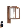 Smart buiten wandlantaarn roestbruin IP44 incl. Wifi ST64 - Charlois