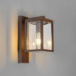 Smart buiten wandlantaarn roestbruin IP44 incl. Wifi ST64 - Charlois