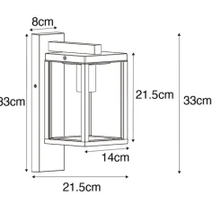 Smart buiten wandlantaarn roestbruin IP44 incl. Wifi ST64 - Charlois