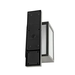 Smart buiten wandlantaarn zwart met ribbel glas incl. Wifi A60 - Charlois