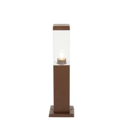 Smart buitenlamp paal roestbruin 45 cm incl. P45- Malios