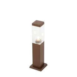 Smart buitenlamp paal roestbruin 45 cm incl. P45- Malios