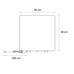 Smart buitenlamp wit 38 cm vierkant incl. LED A60 IP44 - Nura