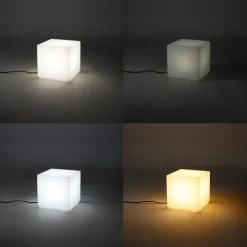 Smart buitenlamp wit 30 cm vierkant incl. LED A60 IP44 - Nura