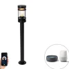 Smart buitenlamp zwart 80 cm IP44 incl. Wifi ST64 - Gleam